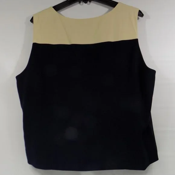 Worthington Navy Blue/Linen Zip-Front Suit Jacket and Tank Blouse Sz 18 READ NWT - Picture 15 of 16